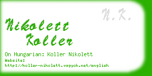 nikolett koller business card